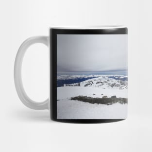 Snowy panorama mountains Long Mug